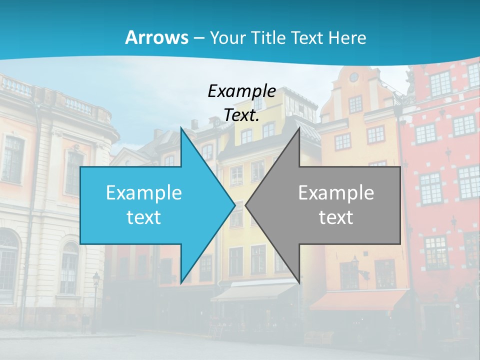 A Group Of Buildings With A Blue Sky In The Background PowerPoint Template