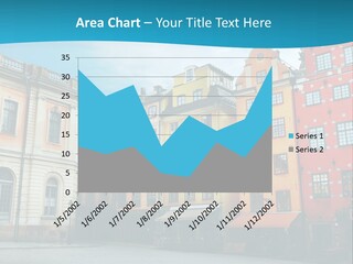 A Group Of Buildings With A Blue Sky In The Background PowerPoint Template