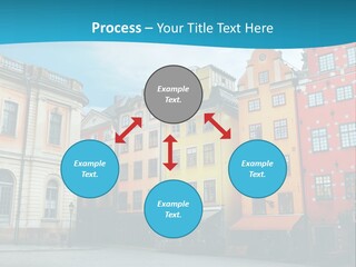 A Group Of Buildings With A Blue Sky In The Background PowerPoint Template