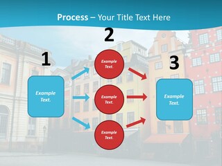 A Group Of Buildings With A Blue Sky In The Background PowerPoint Template