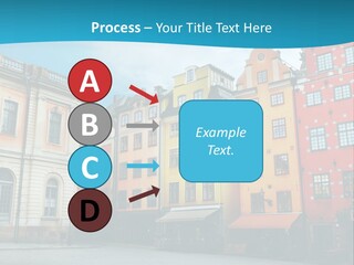 A Group Of Buildings With A Blue Sky In The Background PowerPoint Template