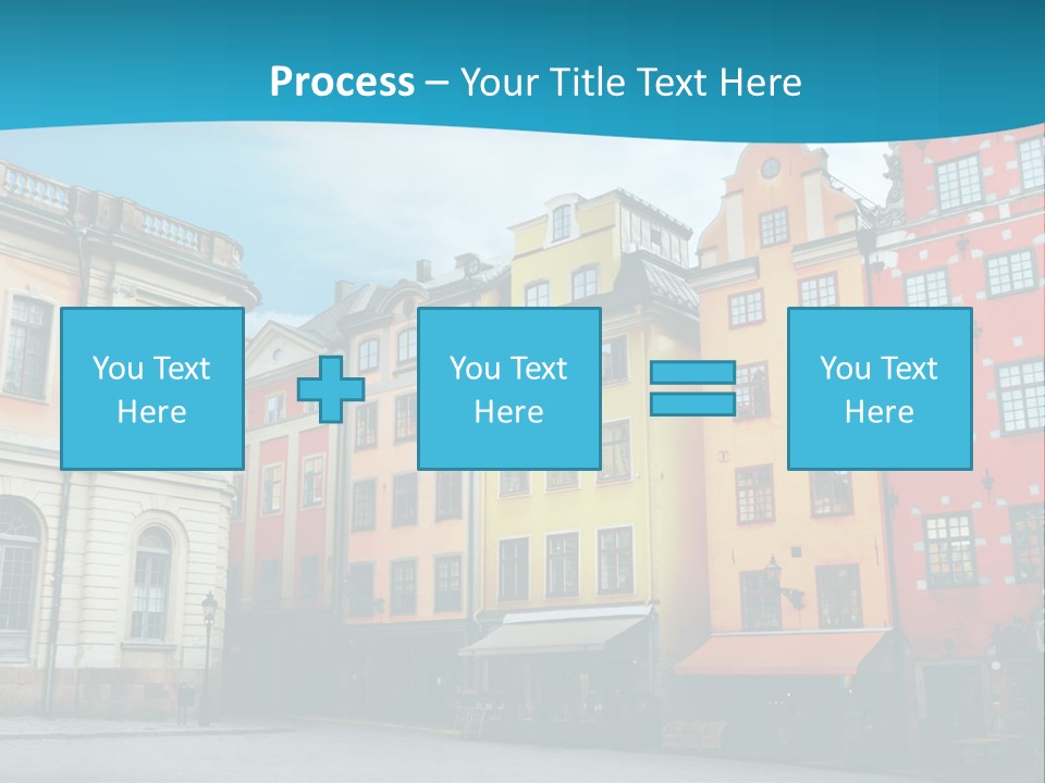 A Group Of Buildings With A Blue Sky In The Background PowerPoint Template