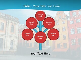 A Group Of Buildings With A Blue Sky In The Background PowerPoint Template