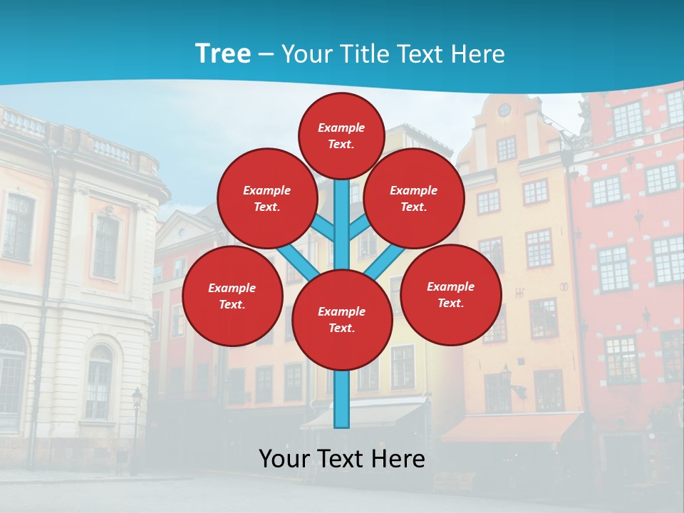 A Group Of Buildings With A Blue Sky In The Background PowerPoint Template