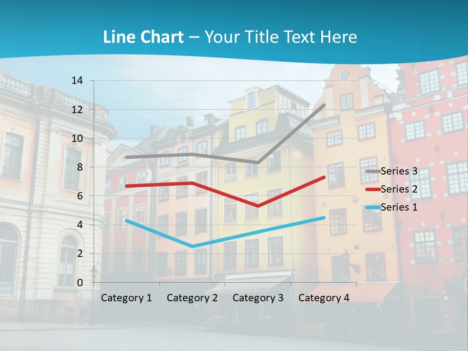 A Group Of Buildings With A Blue Sky In The Background PowerPoint Template