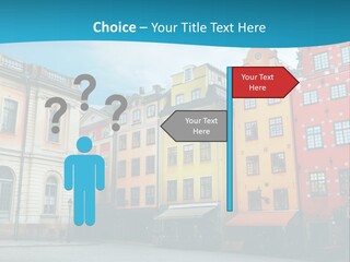 A Group Of Buildings With A Blue Sky In The Background PowerPoint Template