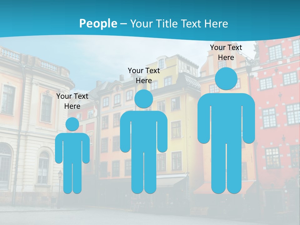 A Group Of Buildings With A Blue Sky In The Background PowerPoint Template