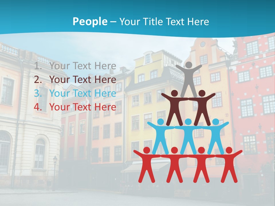 A Group Of Buildings With A Blue Sky In The Background PowerPoint Template