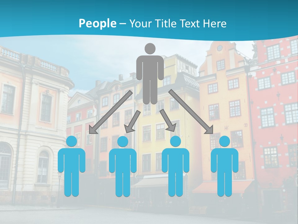 A Group Of Buildings With A Blue Sky In The Background PowerPoint Template