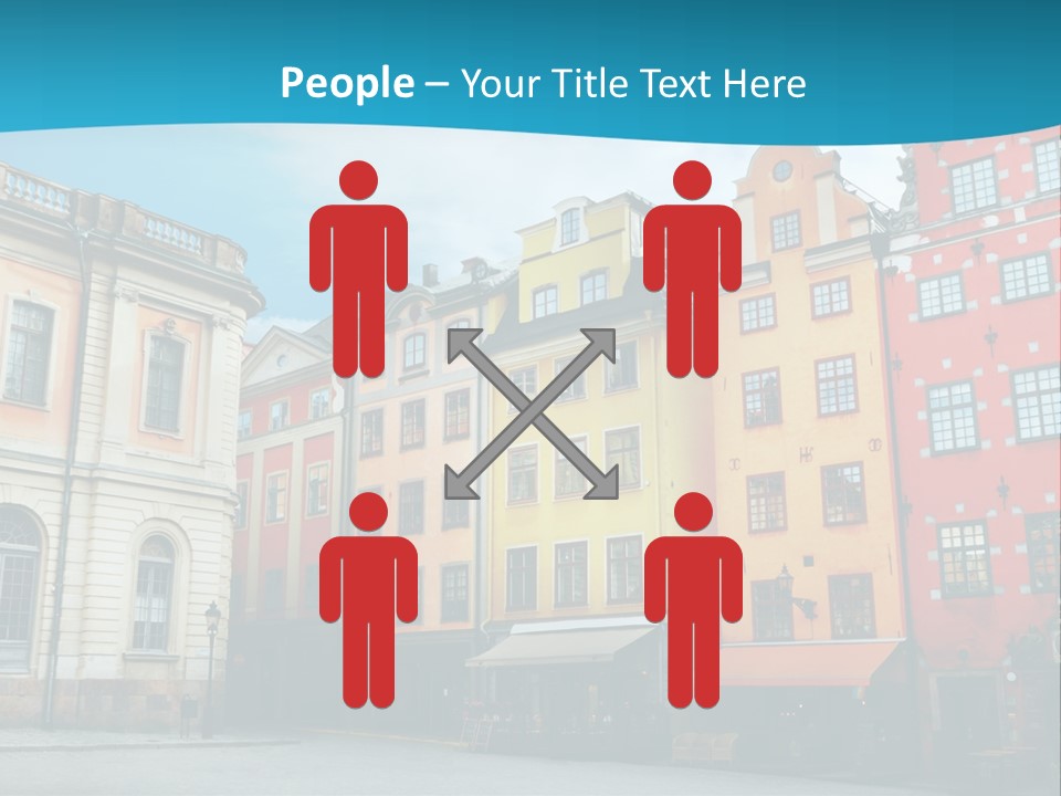 A Group Of Buildings With A Blue Sky In The Background PowerPoint Template