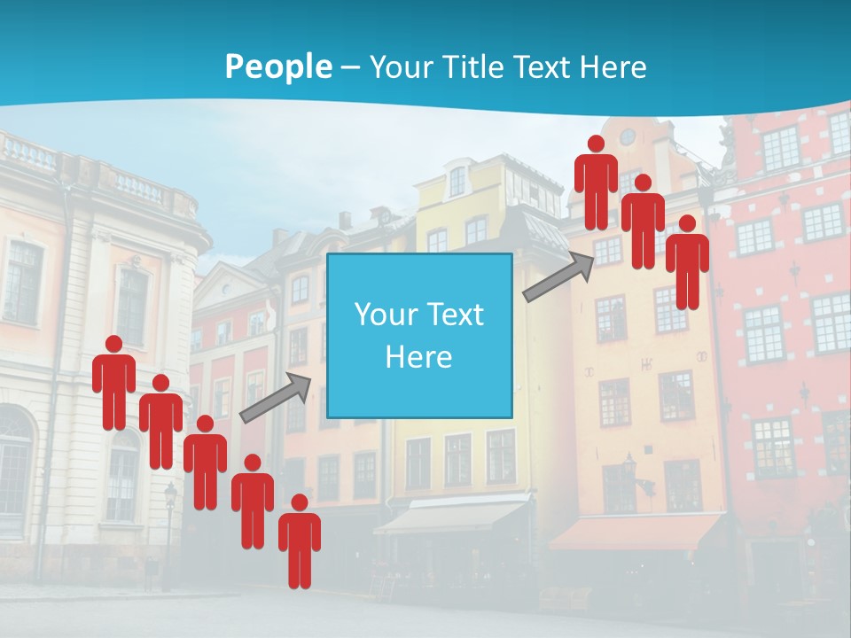 A Group Of Buildings With A Blue Sky In The Background PowerPoint Template