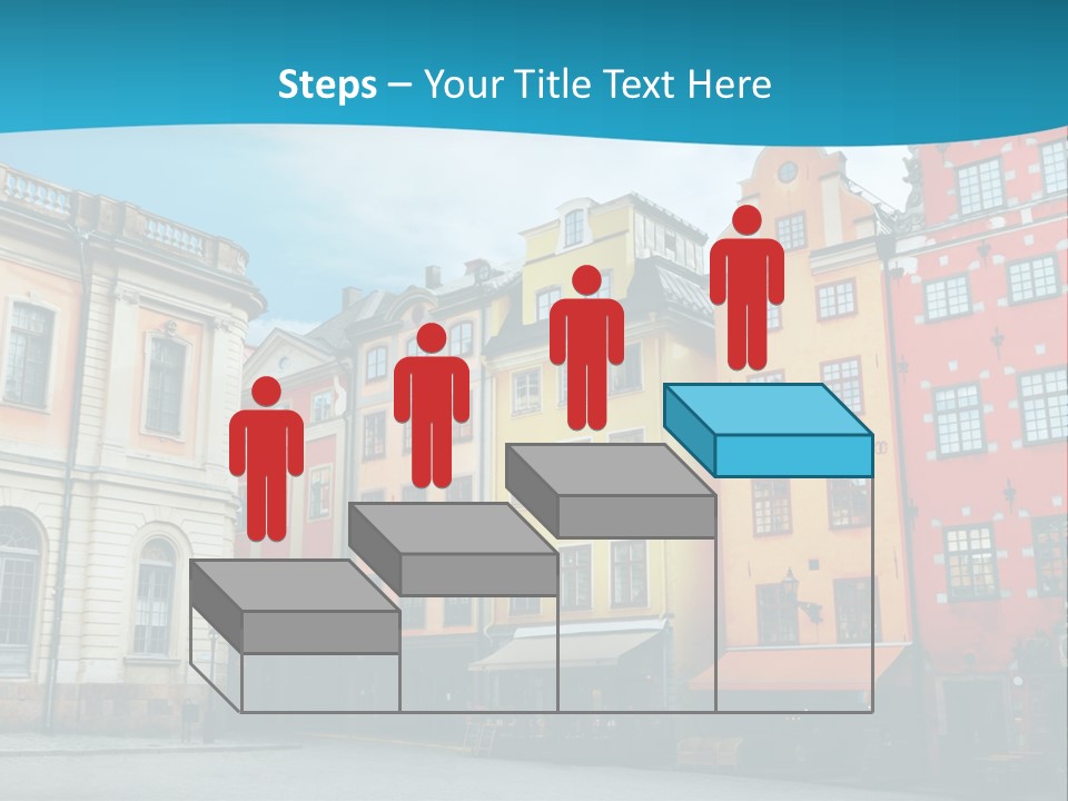 A Group Of Buildings With A Blue Sky In The Background PowerPoint Template