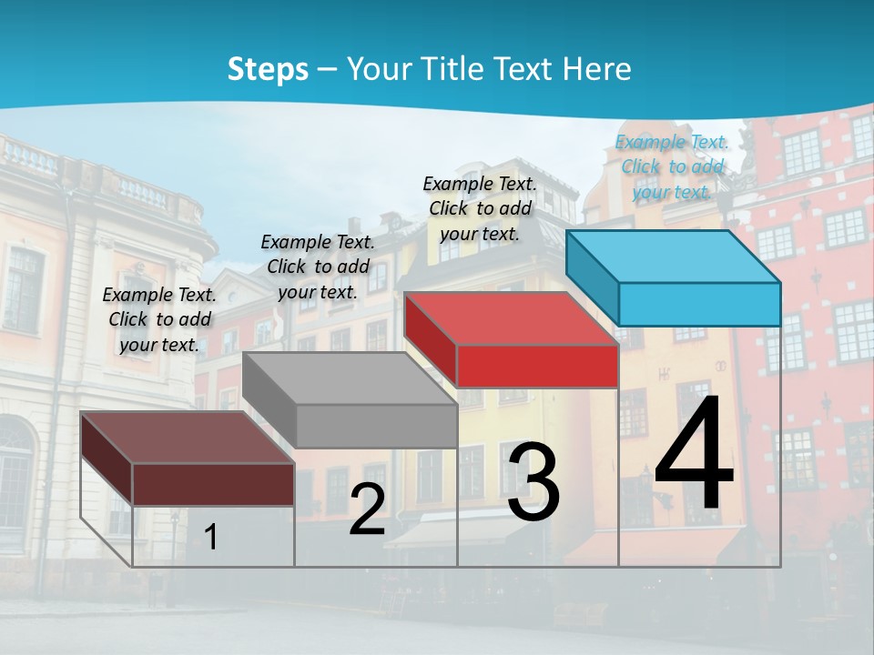 A Group Of Buildings With A Blue Sky In The Background PowerPoint Template