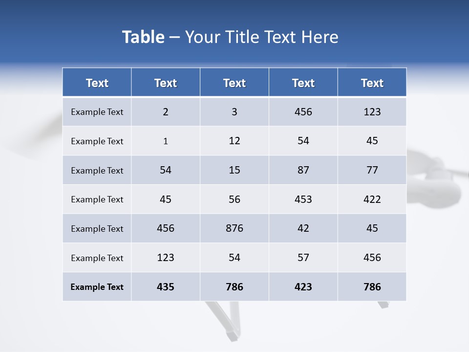 A White And Blue Remote Control Flying Through The Air PowerPoint Template