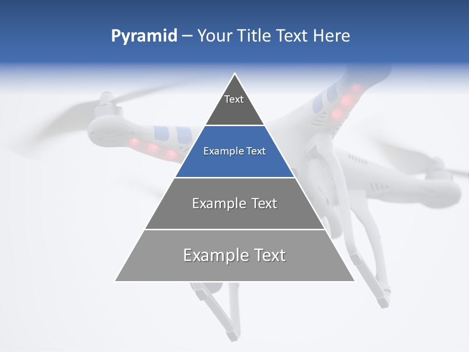 A White And Blue Remote Control Flying Through The Air PowerPoint Template