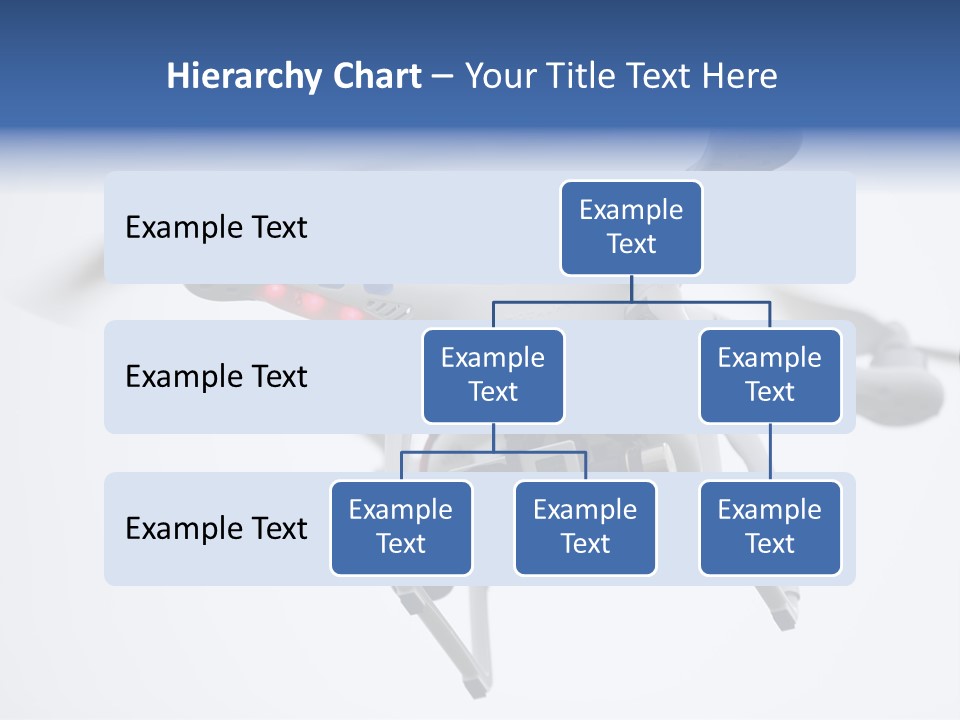 A White And Blue Remote Control Flying Through The Air PowerPoint Template