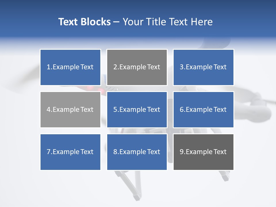 A White And Blue Remote Control Flying Through The Air PowerPoint Template