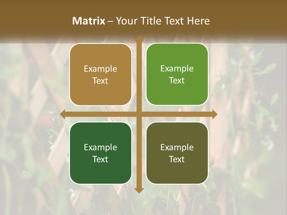 A Wooden Fence With Green Plants Growing On It PowerPoint Template
