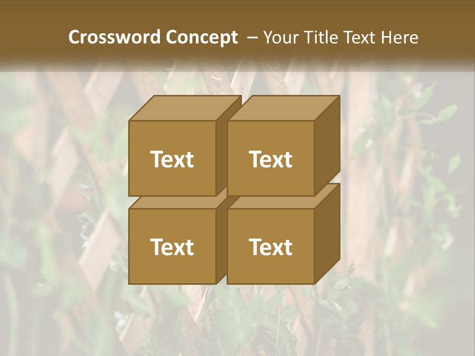 A Wooden Fence With Green Plants Growing On It PowerPoint Template