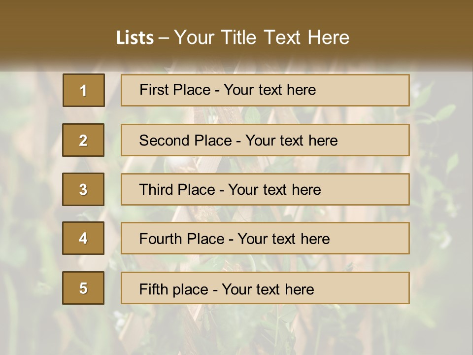 A Wooden Fence With Green Plants Growing On It PowerPoint Template