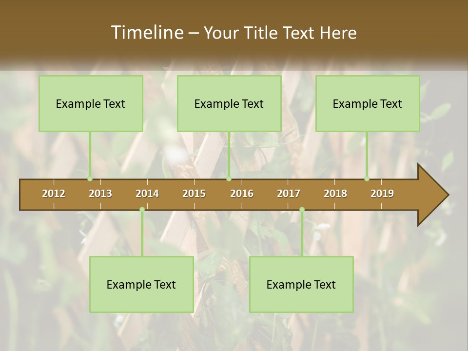 A Wooden Fence With Green Plants Growing On It PowerPoint Template