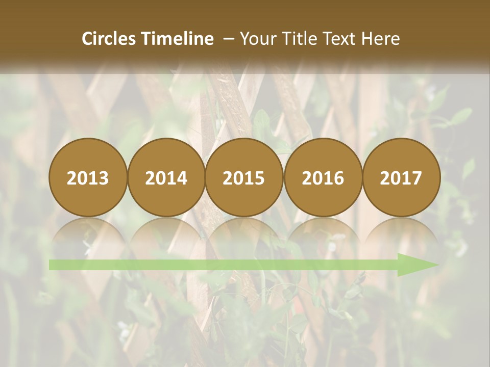 A Wooden Fence With Green Plants Growing On It PowerPoint Template