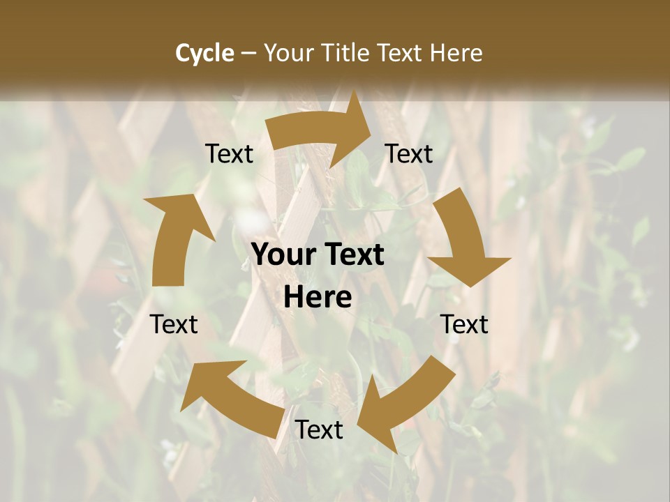 A Wooden Fence With Green Plants Growing On It PowerPoint Template