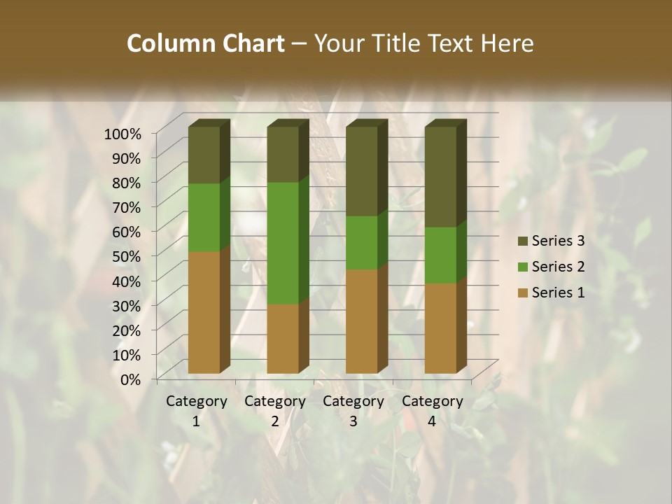 A Wooden Fence With Green Plants Growing On It PowerPoint Template