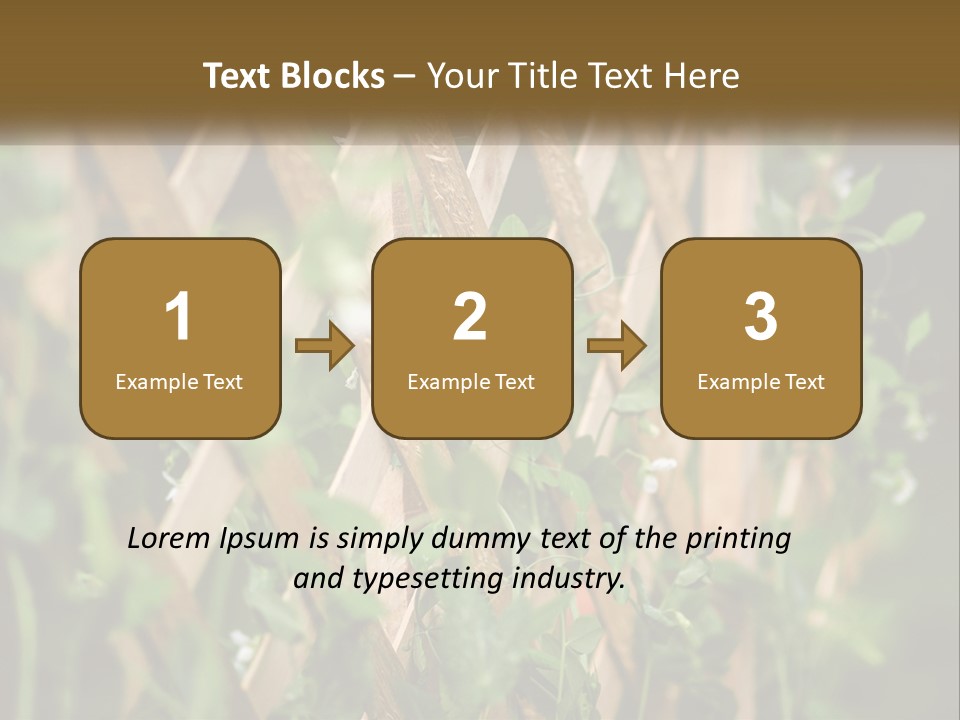 A Wooden Fence With Green Plants Growing On It PowerPoint Template