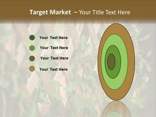 A Wooden Fence With Green Plants Growing On It PowerPoint Template