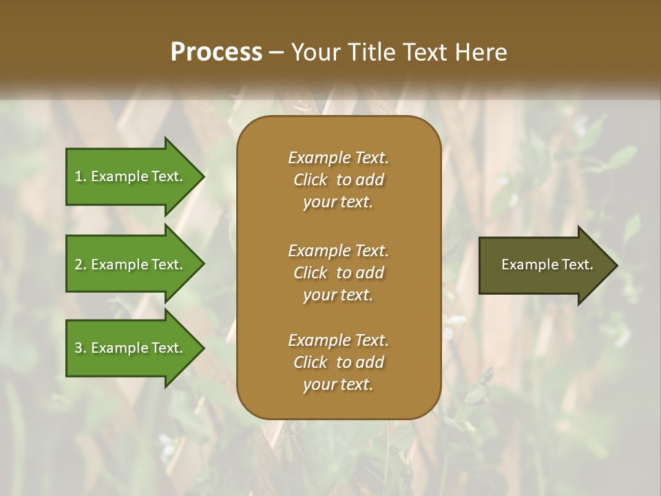 A Wooden Fence With Green Plants Growing On It PowerPoint Template