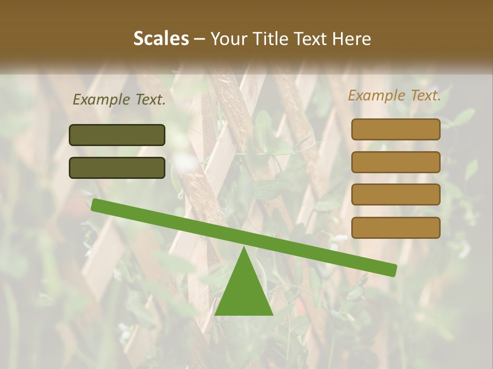 A Wooden Fence With Green Plants Growing On It PowerPoint Template