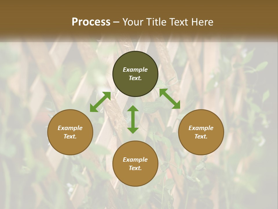 A Wooden Fence With Green Plants Growing On It PowerPoint Template