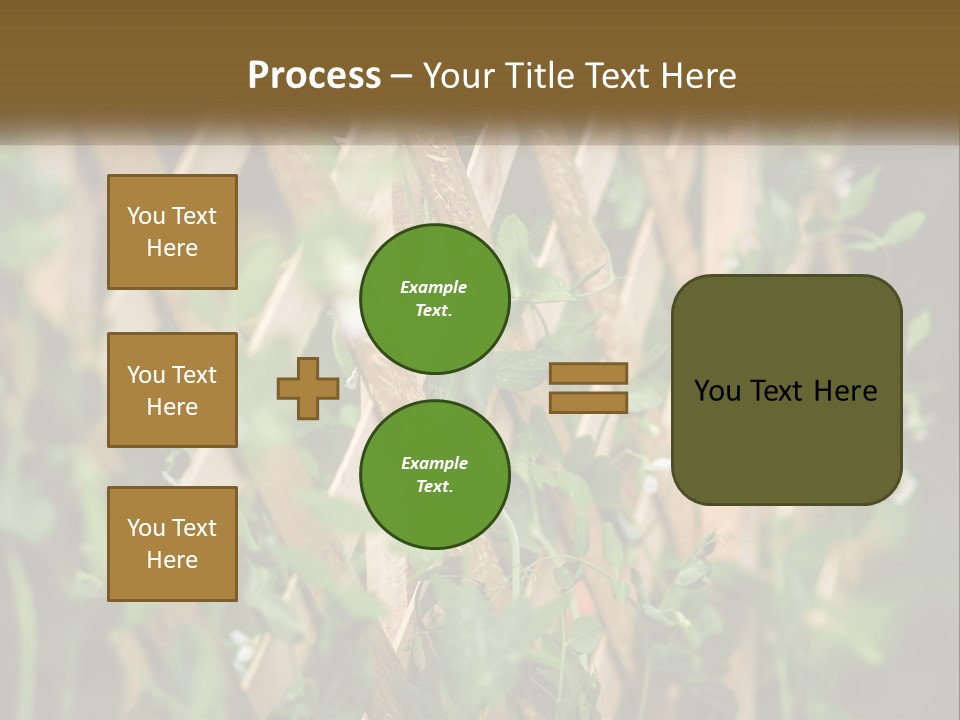 A Wooden Fence With Green Plants Growing On It PowerPoint Template