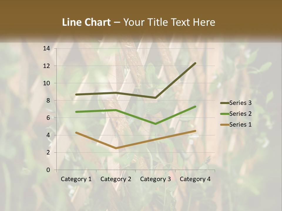 A Wooden Fence With Green Plants Growing On It PowerPoint Template