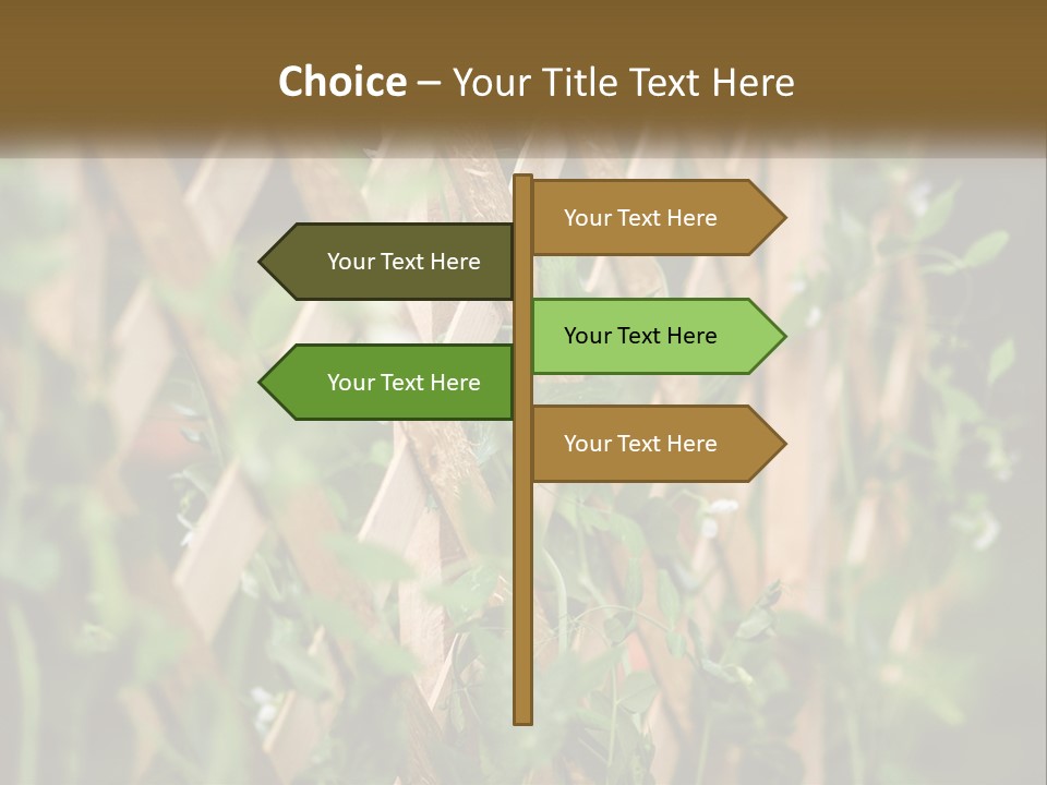 A Wooden Fence With Green Plants Growing On It PowerPoint Template