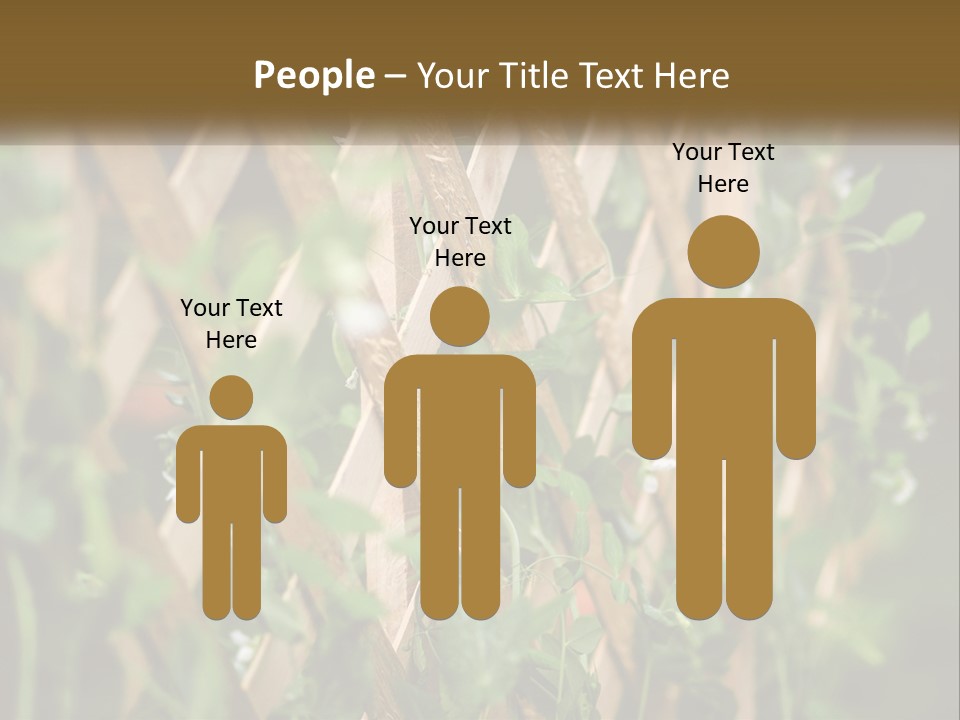 A Wooden Fence With Green Plants Growing On It PowerPoint Template