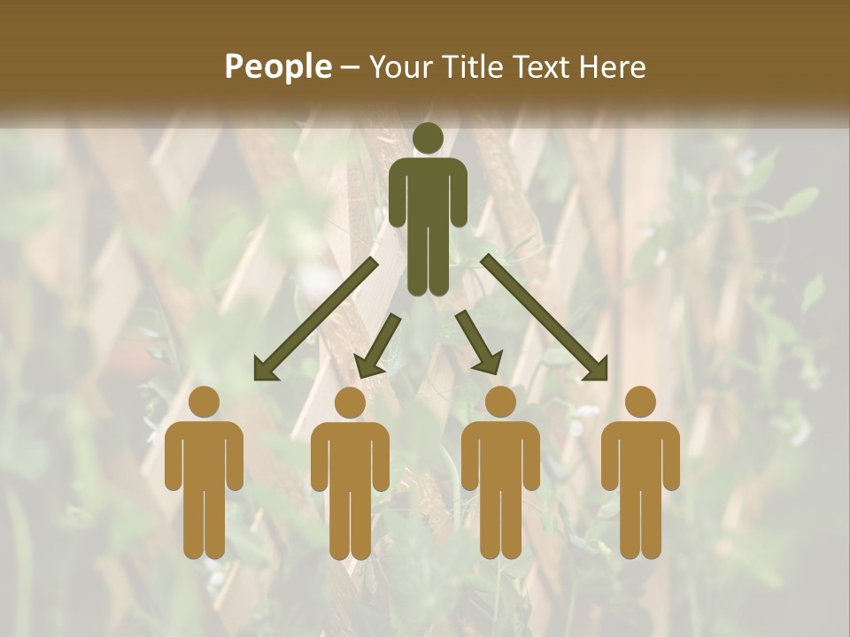 A Wooden Fence With Green Plants Growing On It PowerPoint Template