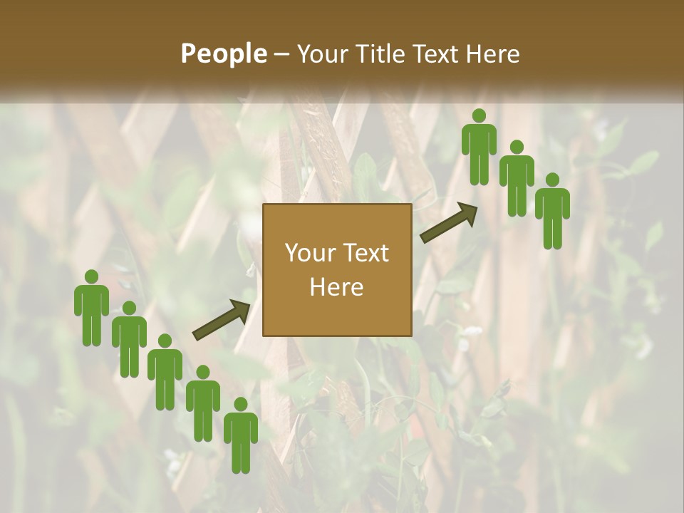 A Wooden Fence With Green Plants Growing On It PowerPoint Template