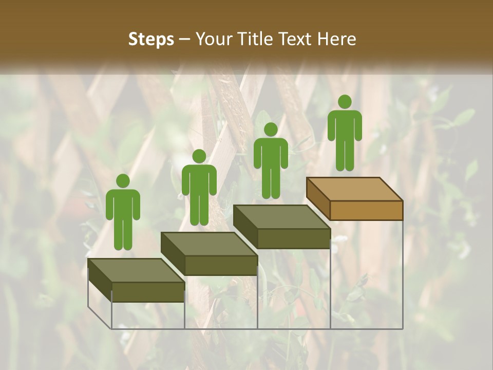 A Wooden Fence With Green Plants Growing On It PowerPoint Template