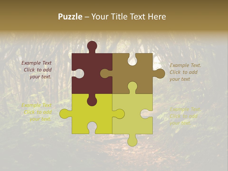 A Path Through A Forest With Lots Of Trees PowerPoint Template