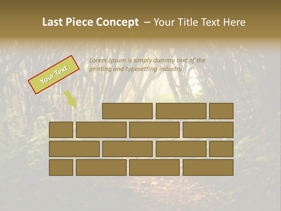 A Path Through A Forest With Lots Of Trees PowerPoint Template