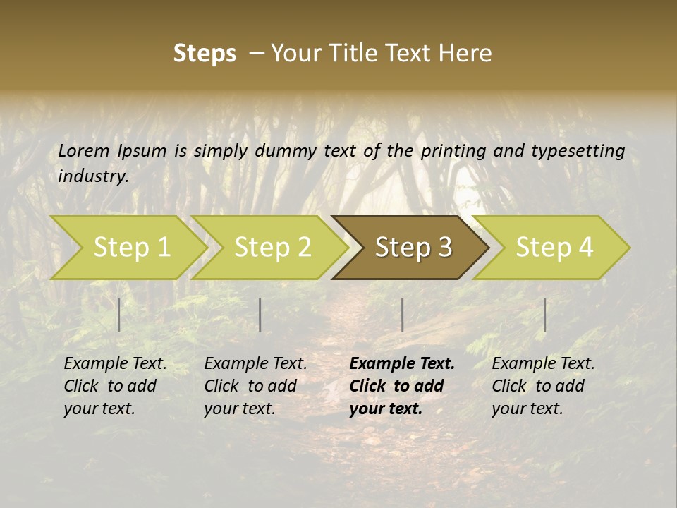 A Path Through A Forest With Lots Of Trees PowerPoint Template