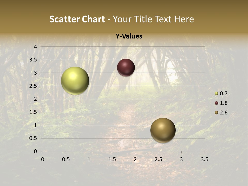 A Path Through A Forest With Lots Of Trees PowerPoint Template