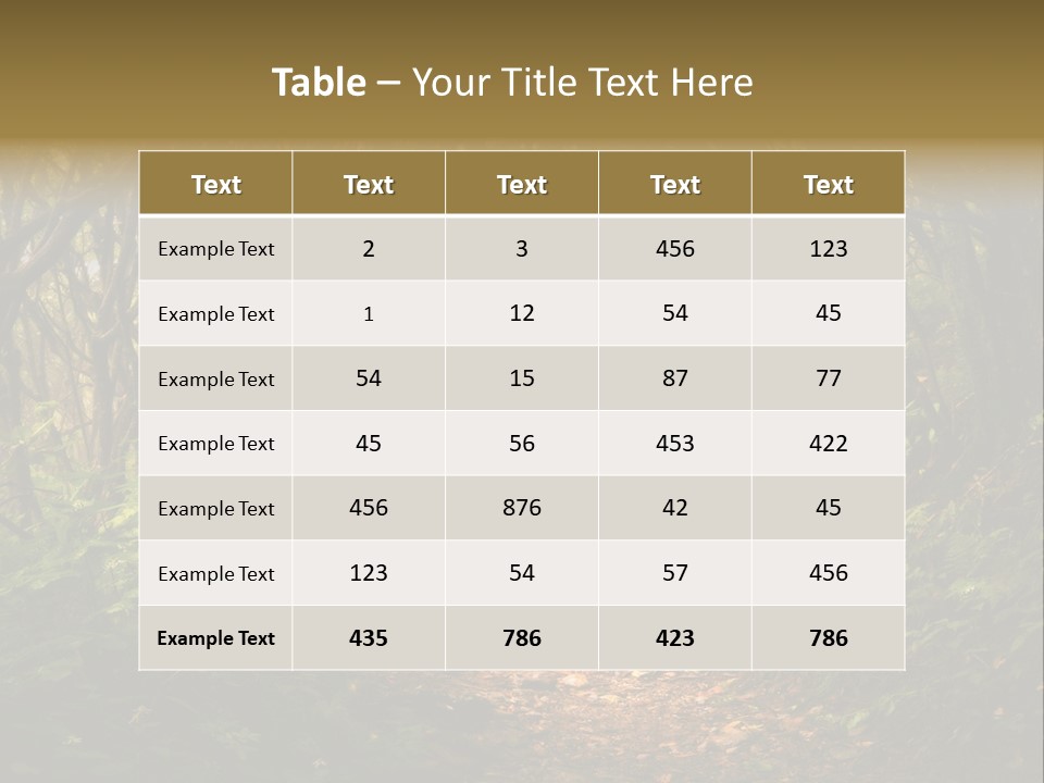 A Path Through A Forest With Lots Of Trees PowerPoint Template