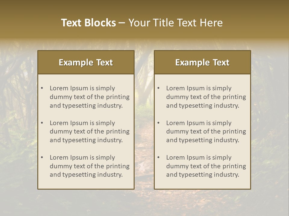 A Path Through A Forest With Lots Of Trees PowerPoint Template