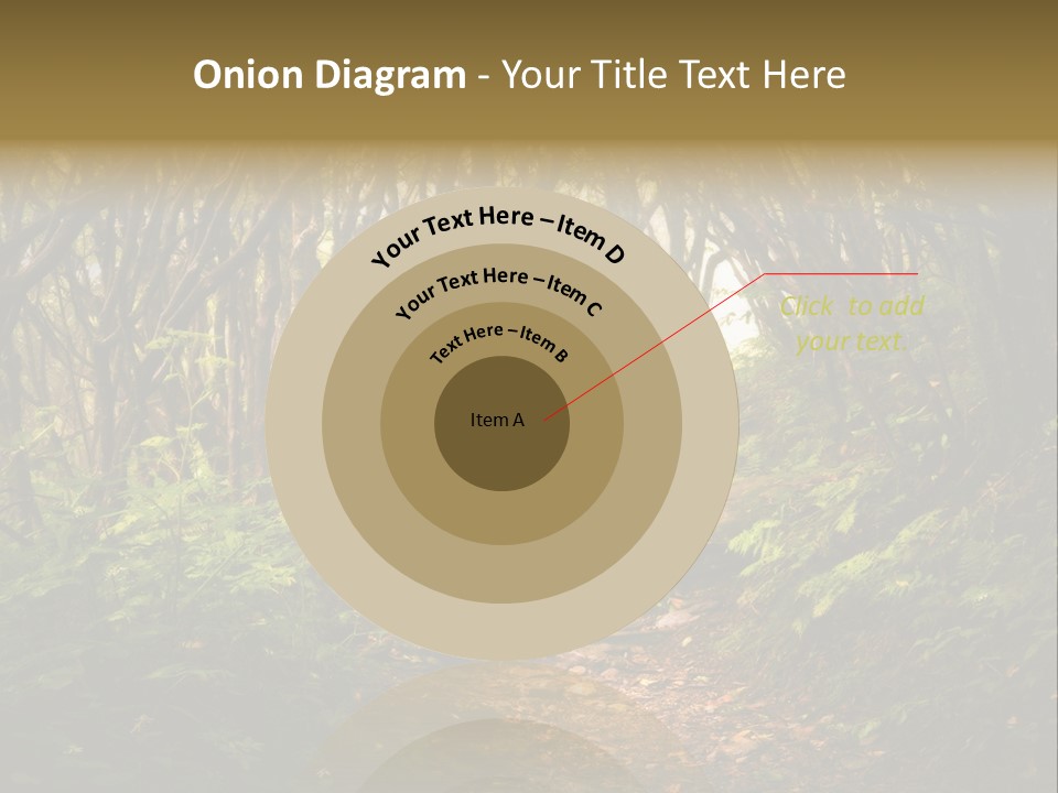 A Path Through A Forest With Lots Of Trees PowerPoint Template