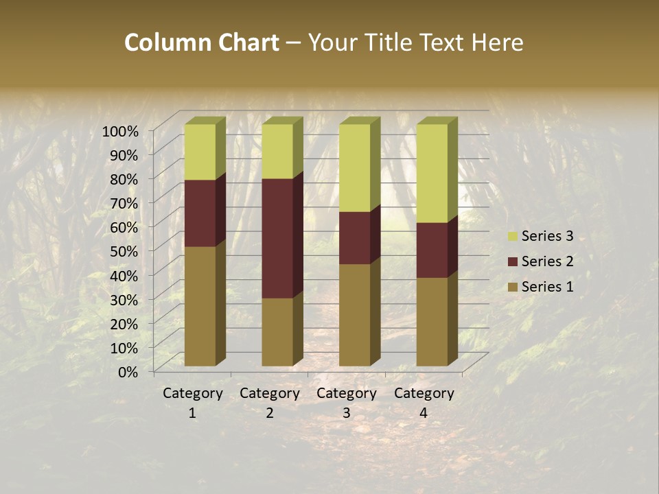 A Path Through A Forest With Lots Of Trees PowerPoint Template