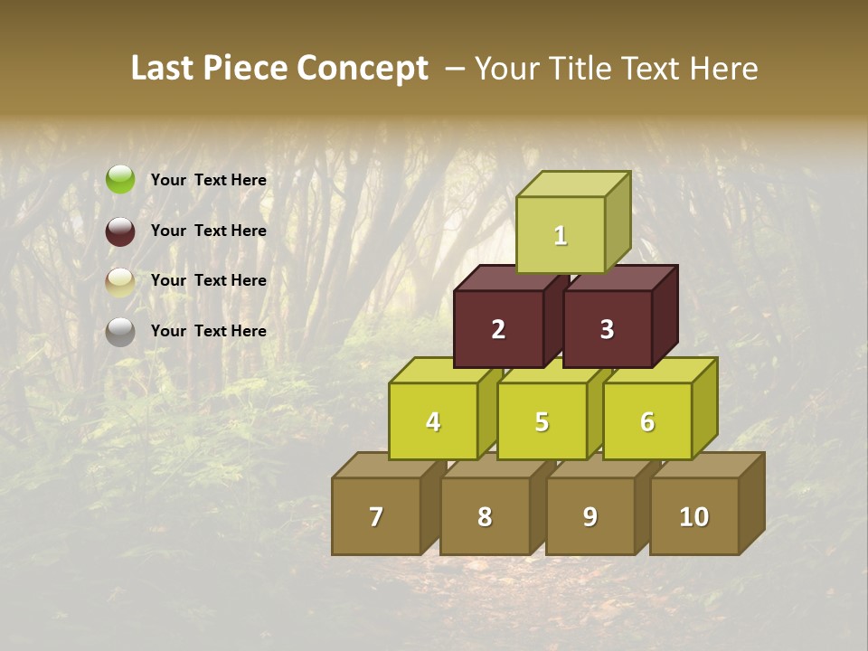 A Path Through A Forest With Lots Of Trees PowerPoint Template