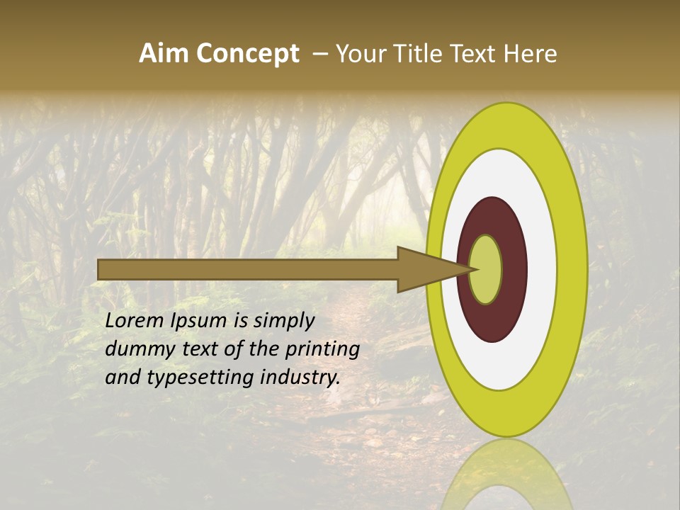 A Path Through A Forest With Lots Of Trees PowerPoint Template